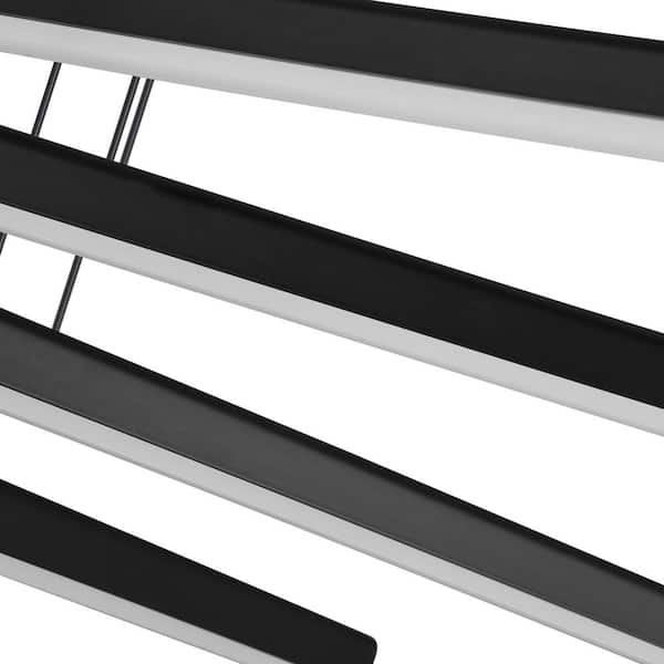 Sirius 93.88-Watt ETL Certified Integrated LED Height Adjustable Black Pendant with 6 LED Planks 32 in. Long