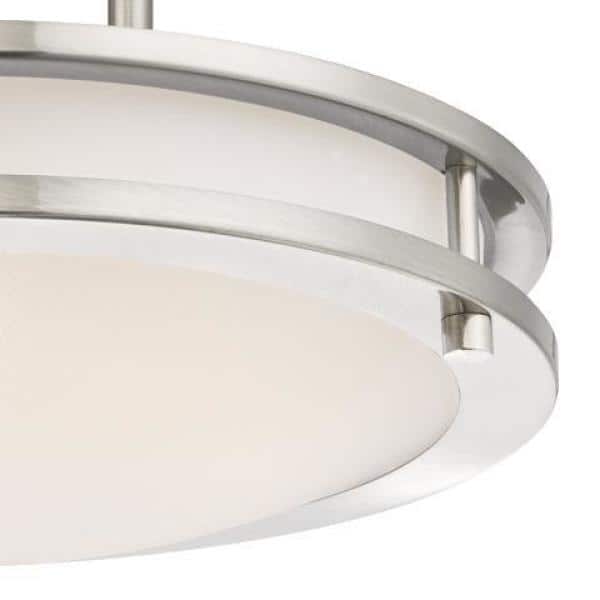75-Watt Brushed Nickel Integrated Dimmable ENERGY STAR LED Semi-Flush Mount