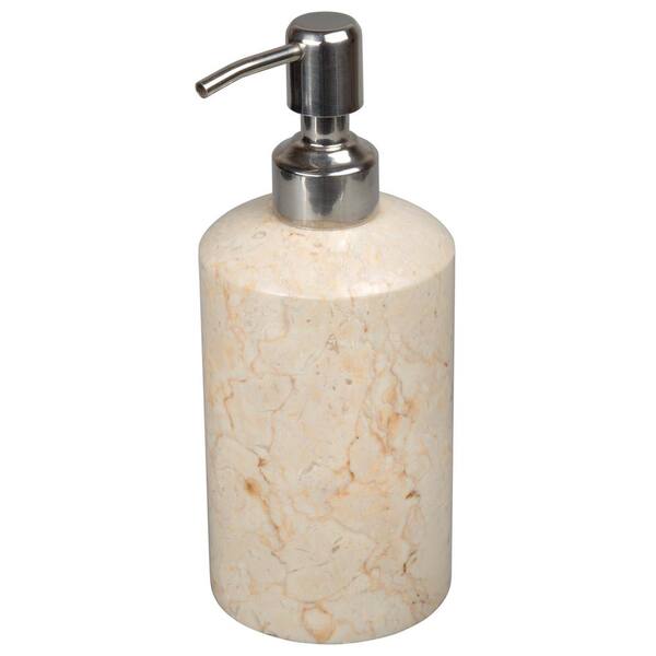 Natural Champagne Marble SPA Collection Liquid Soap, Lotion Dispenser for Bathroom or Kitchen Counter Top Organizer