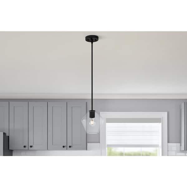 2-1/4 in. Fitter Clear Glass Merlot Pendant Lamp Shade