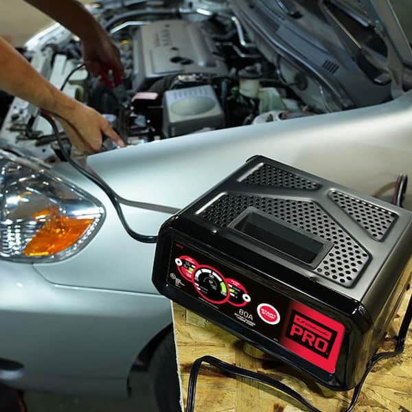 Schumacher Pro Automotive 12-Volt Battery Charger and 80-Amp Engine Starter with Maintainer and Boost Mode
