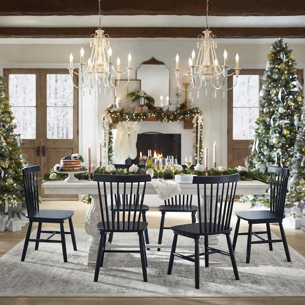 Billiter 6-Light Gray Chandelier Candle Style Wood