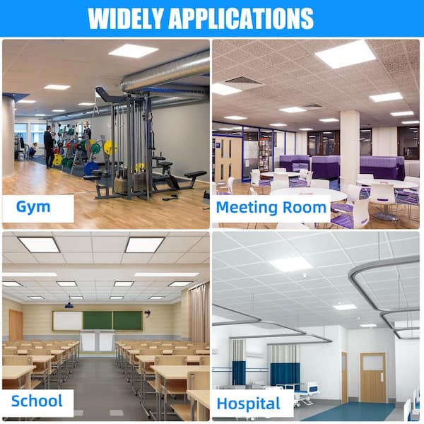 2 ft. x 2 ft. 5800 Lumens Integrated LED Panel Light 5000K Bright White Dimmanle 0-Volt-10-Volt (16-Pack)