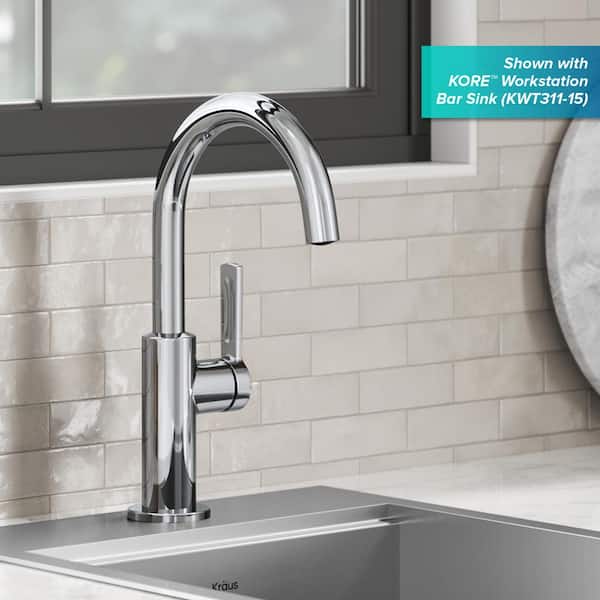 Oletto Single-Handle Kitchen Bar Faucet in Chrome