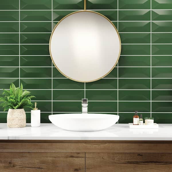 LuxeCraft Cyclade Glossy 4-1/4 in. x 12-7/8 in. Glazed Ceramic Wave Crest Wall Tile (501 sq. ft./Pallet)