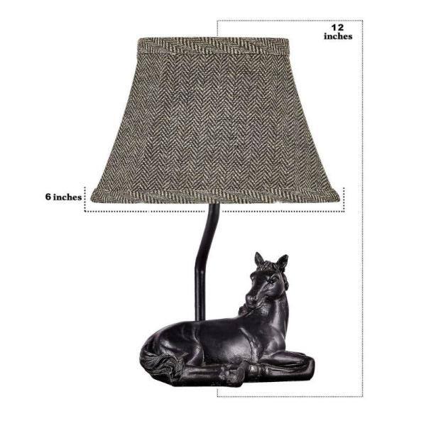 Josephine 12 in. Black Table Lamp