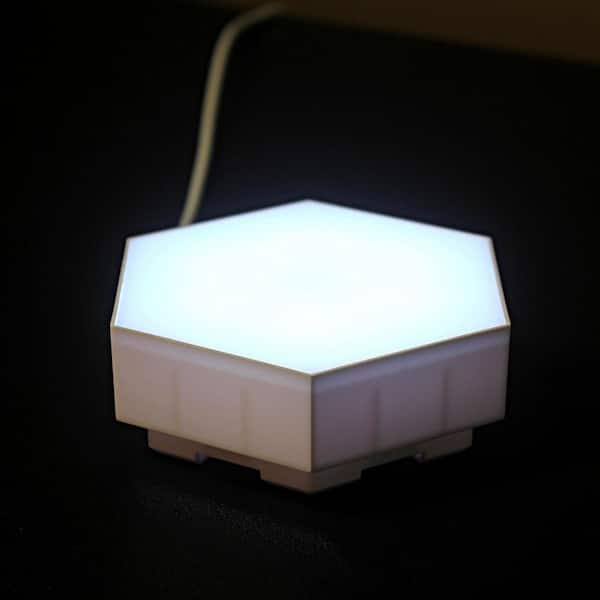 3.5 in. x 4 in. RGB Dimmable 120 Lumens Wall Lights with Remote; Dual Control 6 Hexagonal LED Wall Panel Lights