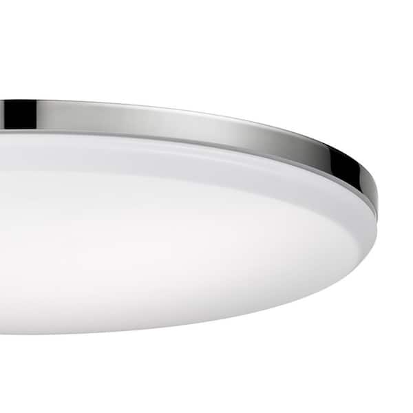 Ellington 28-Watt Chrome Integrated LED Ceiling Flush Mount