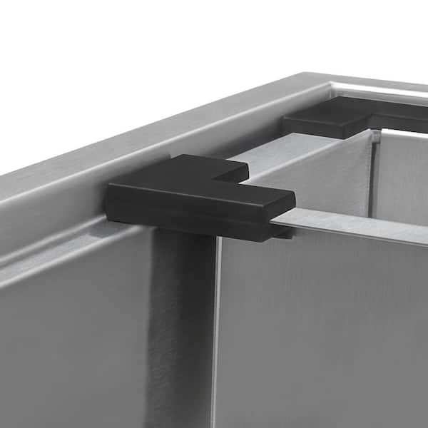 33 in. Double Bowl Drop-in 16-Gauge Stainless Steel Ledge Kitchen Sink 60/40