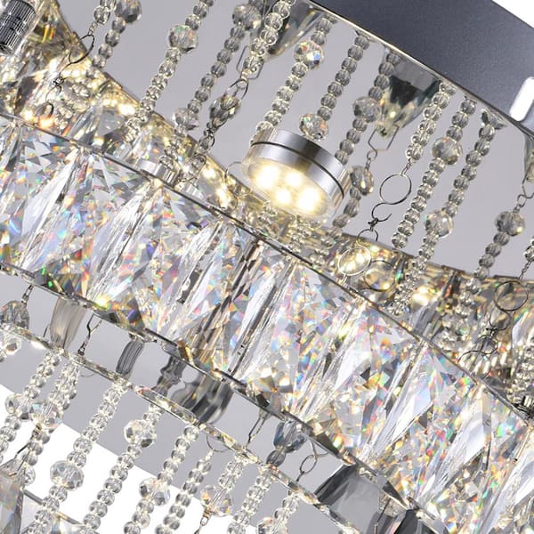 Veil LED Flush Mount With Chrome Finish