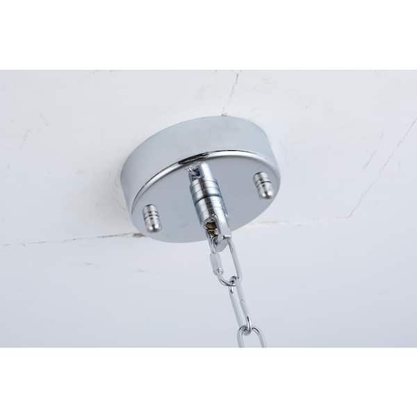 Annapolis 7-Light Chrome/Clear Unique Tiered Chandelier with Crystal Accents