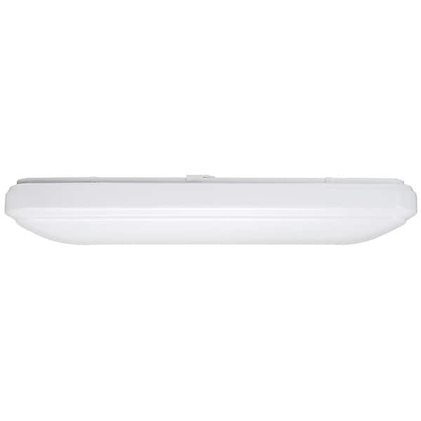 24 in. x 12 in. Classic White Rectangle LED Flush Mount Ceiling Light 4000K Bright White 1500 Lumens Dimmable