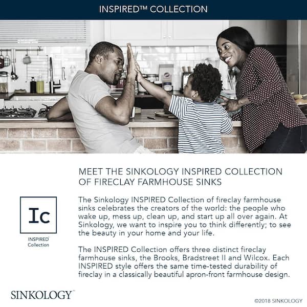 Bradstreet II 30 in. Farmhouse Single Bowl Crisp White Fireclay Kitchen Sink with Disposal Drain