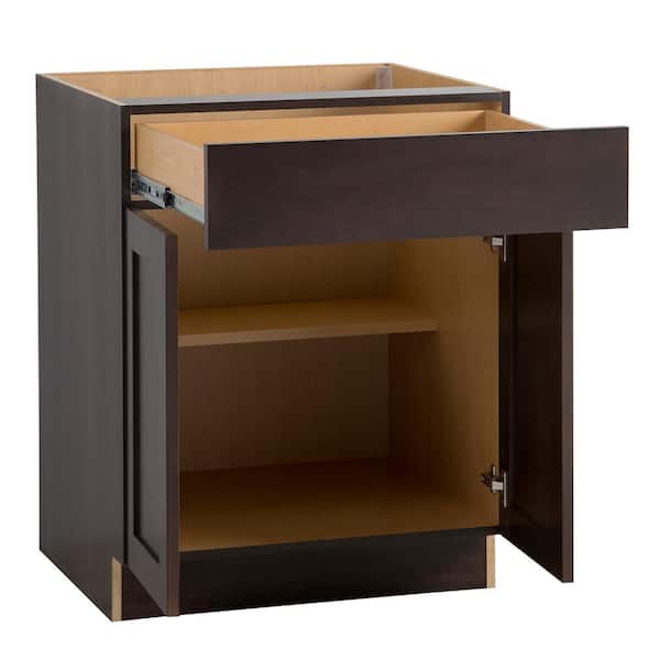 Edson Shaker Assembled 27x34.5x24.5 in. Base Cabinet with Soft Close Full Extension Drawer in Dusk