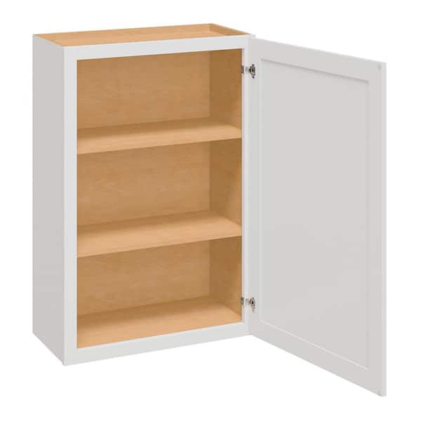 Westfield Feather White Shaker Stock Assembled Wall Kitchen Cabinet (24 in. W x 12 in. D x 36 in. H)