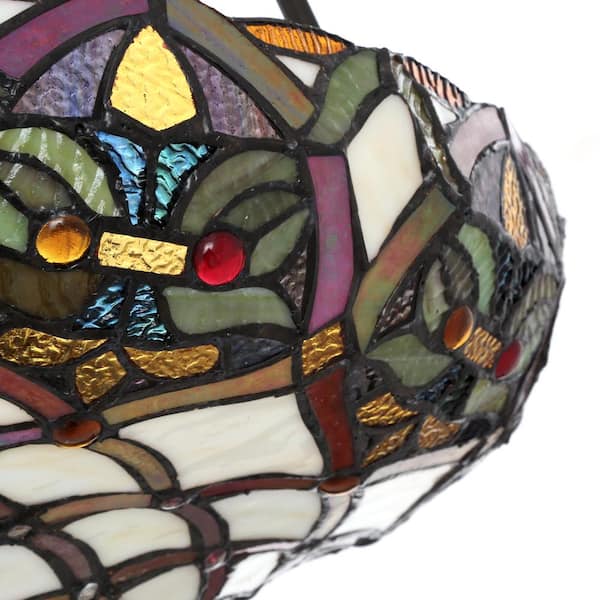 Tiffany 2-Light Baroque Bronze Hanging Pendant Lamp