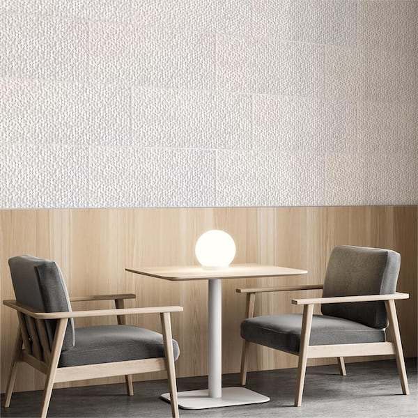 Retreat White 10 in. x 20 in. Glossy Textured Ceramic Wall Tile (10.76 sq. ft./Case)