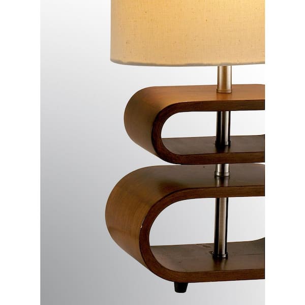 Rhythm 19.5 in. Walnut Table Lamp