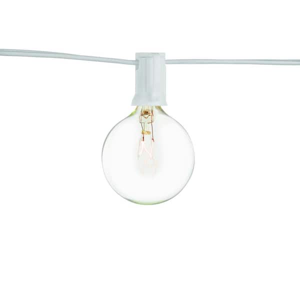 Outdoor/Indoor 12 ft. Plug-In Incandescent G50 Bulb String Light (3-Pack)