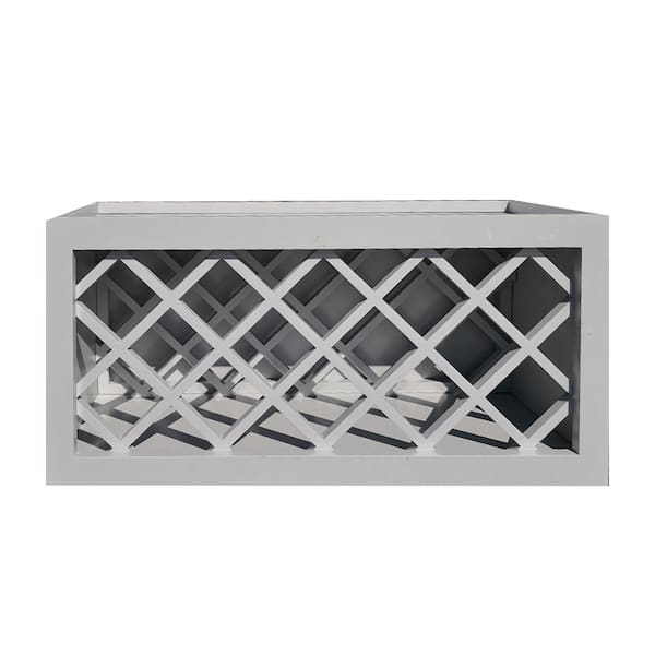 Ready to Assemble 36x18x12 in. Shaker Wall Wine Rack in Gray