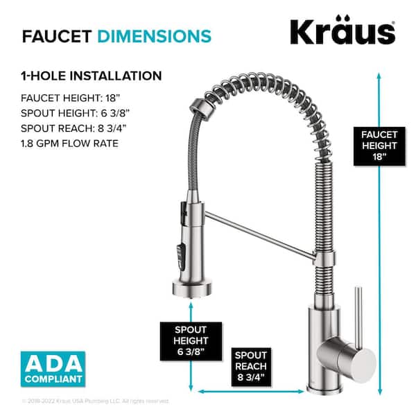 Loften All in One 33 in. Drop In/Undermount Single Bowl 18-Gauge Stainless Steel Kitchen Sink with Pull Down Faucet