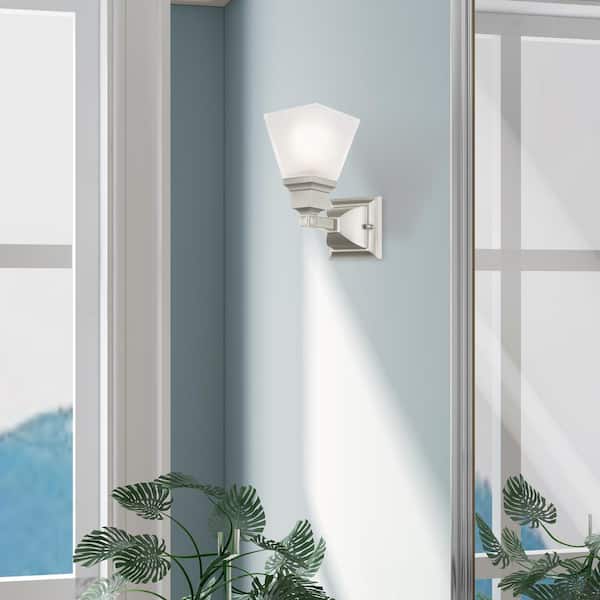 Mission 1 Light Brushed Nickel Wall Sconce