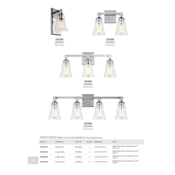 Monterro 5 in. W. 1-Light Burnished Brass Wall Sconce with Clear Seeded Glass Shade
