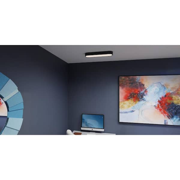 Juniper 23.75 In. Matte Black Integrated LED Flush Mount