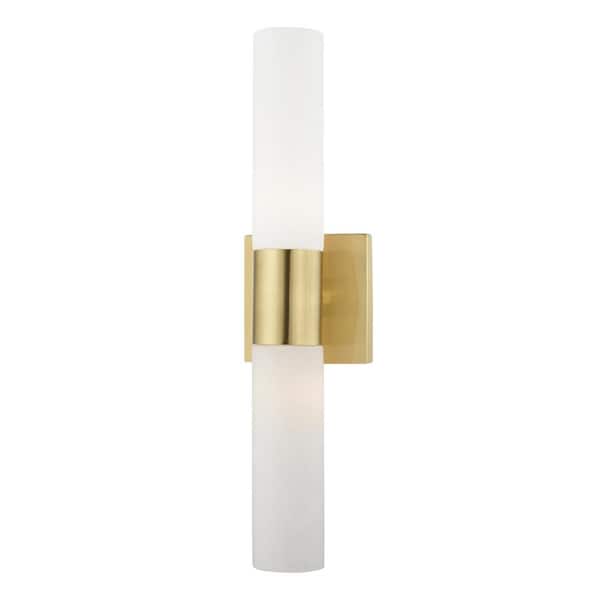 Aspen 2 Light Satin Brass ADA Bath Vanity