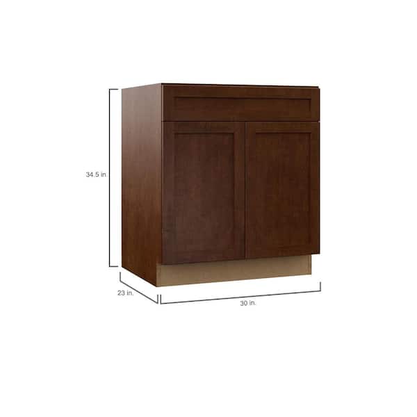 Designer Series Soleste Assembled 30x34.5x23.75 in. Sink Base Kitchen Cabinet in Spice