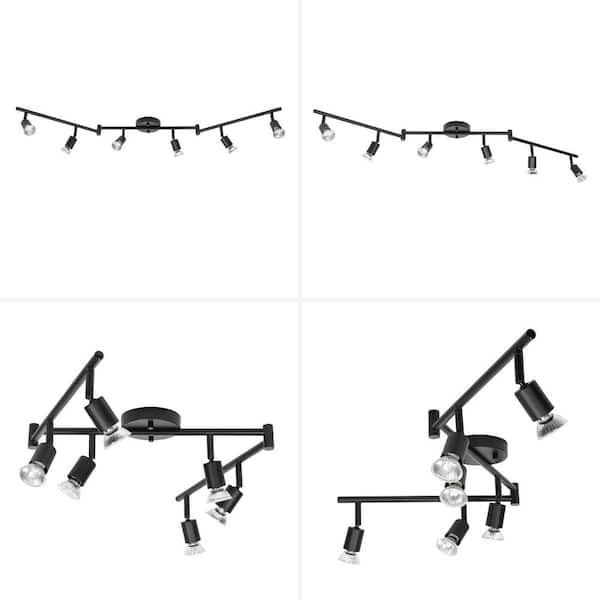 Payton 3.9 ft. 6-Light Black Track Lighting Kit