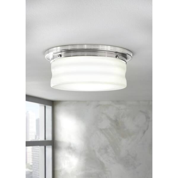 13 in. Brushed Nickel LED Flush Mount