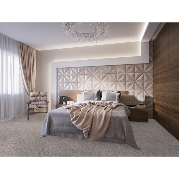 Otis - Wealthy - Gray 40 oz. SD Polyester Texture Installed Carpet