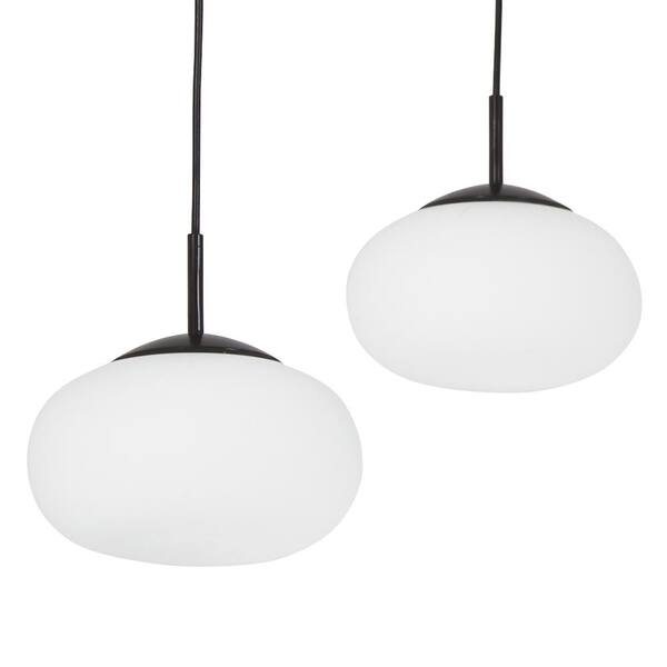 19.75 in. D Bronze with Gold Dust Integrated LED Semi-Flush Mount