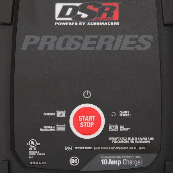 Schumacher DSR ProSeries 10-Amp 12-Volt Rapid Battery Charger with Service Mode