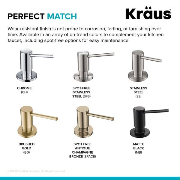 Kitchen Soap and Lotion Dispenser in Spot-Free Antique Champagne Bronze