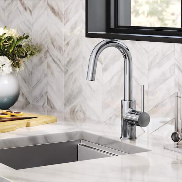 Oletto Single-Handle Kitchen Bar Faucet in Chrome