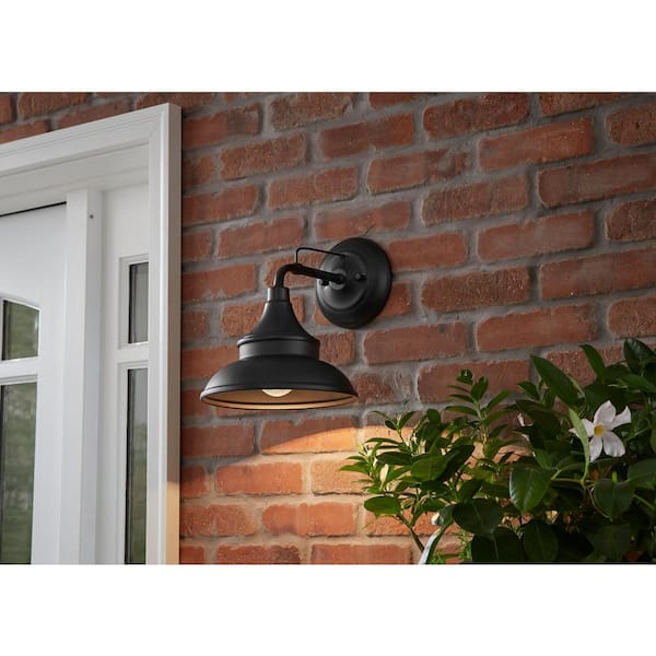 11 in. Black Barn Outdoor Wall Sconce Light