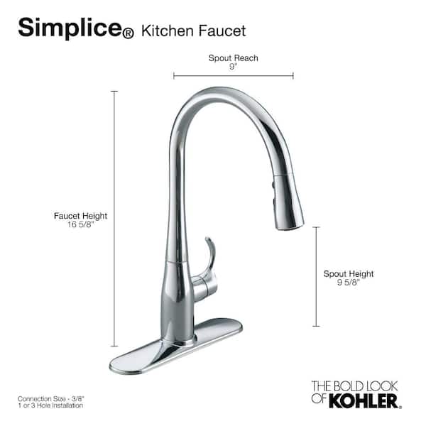 Simplice Single-Handle Pull-Down Sprayer Kitchen Faucet with DockNetik and Sweep Spray in Vibrant Stainless
