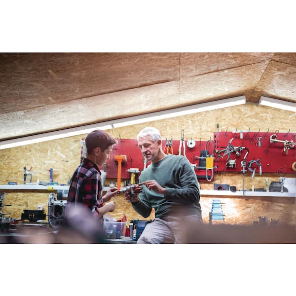 MNSS 8 ft. 220-Watt Equivalent Integrated LED White Strip Light Fixture 4000K High Output