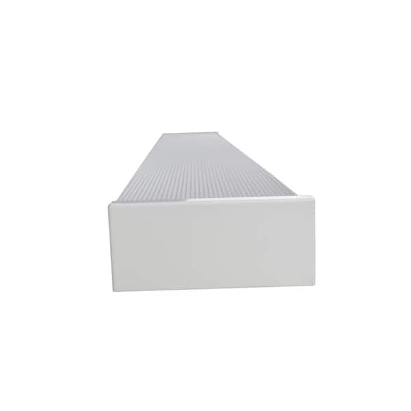 4 ft. 120-Volt 3800 Lumens White Integrated LED Wraparound Light with Prismatic Lens