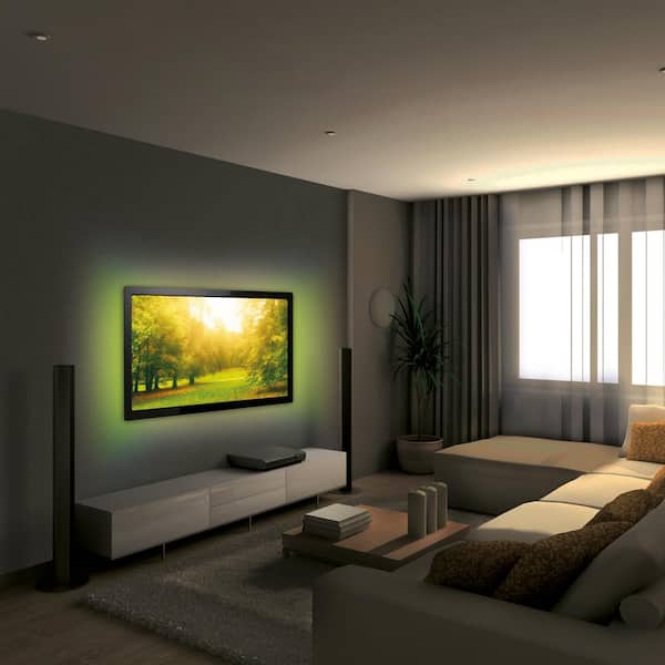 Barkan USB Multi Color Mood Light for TV, 2 Strips, Button Operated, Multi color, Reduces Eye Strain