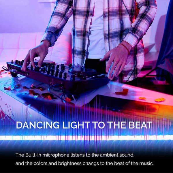 9 ft. Smart Plug-in Dimmable Cuttable Color-Changing Integrated LED Strip Light (1-Pack)