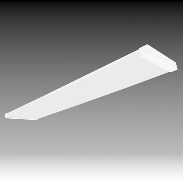 48 in. x 10 in. 4200 Lumens White Wood End Caps Integrated LED Panel Light 3000K 4000K 5000K Dimmable (12-Pack)