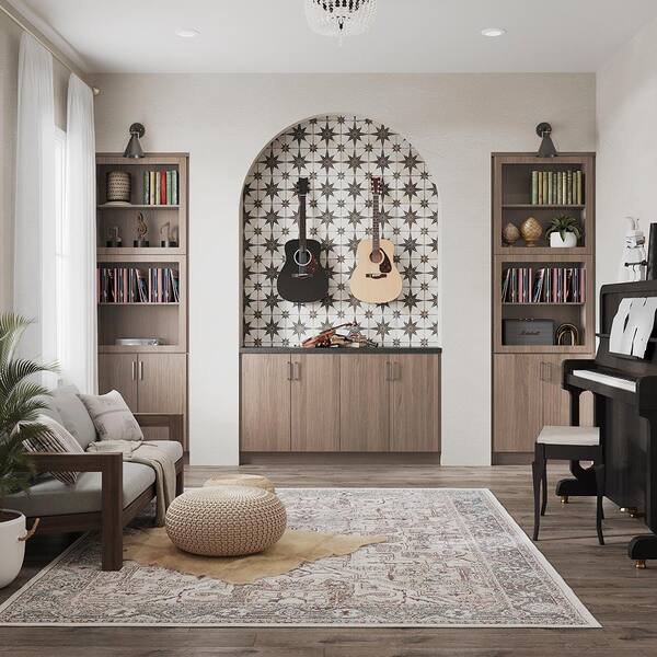 Designer Series Edgeley Assembled 36x24x24 in. Deep Wall Bridge Kitchen Cabinet in Driftwood