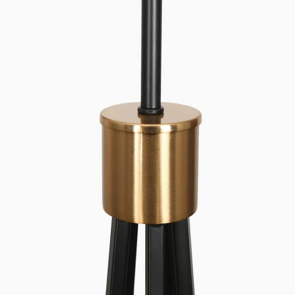 5-Light Modern Brass Gold Round Chandelier Lighting, Clear Glass Pendant Light Black Hanging Light