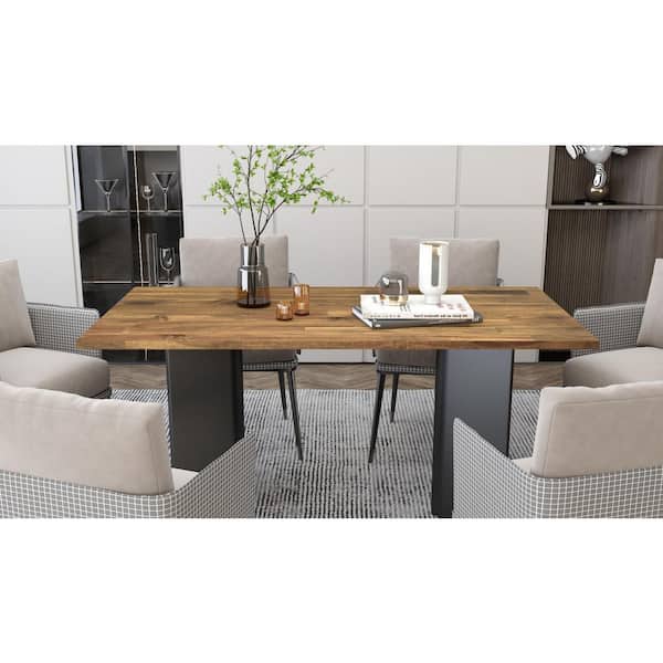 6 ft. L x 25.5 in. D, Acacia Butcher Block Standard Countertop in Brown with Square Edge