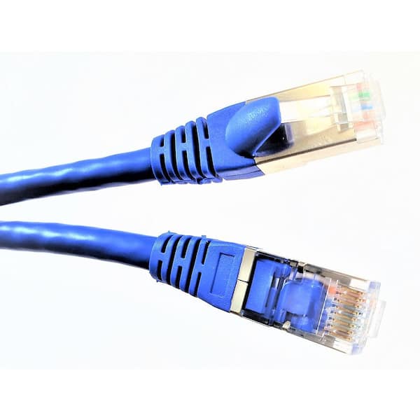 100 ft. CAT 7 SFTP 26AWG Double Shielded RJ45 Snagless Ethernet Cable, Blue