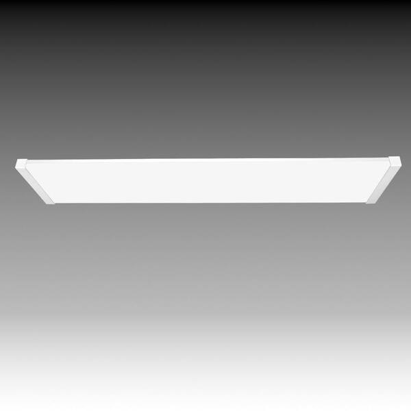 48 in. x 10 in. 4200 Lumens White Wood End Caps Integrated LED Panel Light 3000K 4000K 5000K Dimmable (12-Pack)