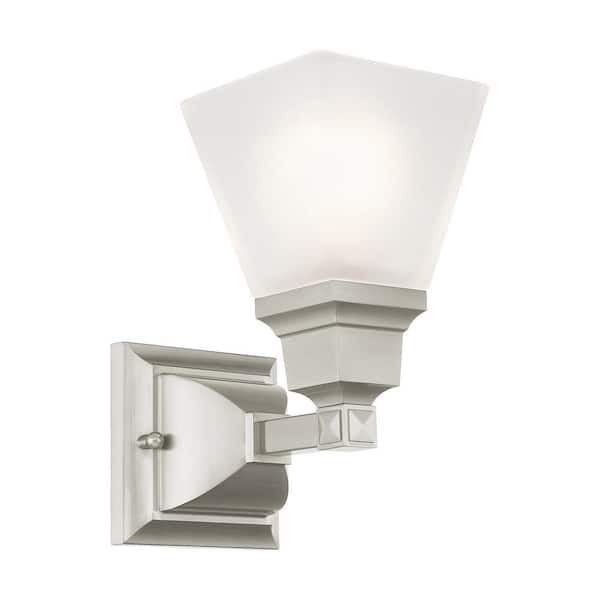 Mission 1 Light Brushed Nickel Wall Sconce